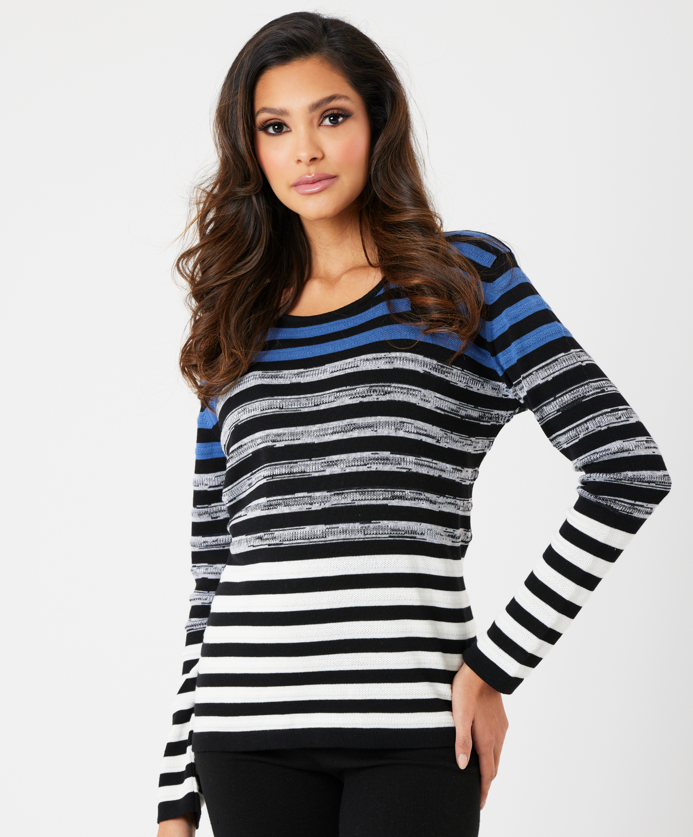 Stripe Scoop Neck Top