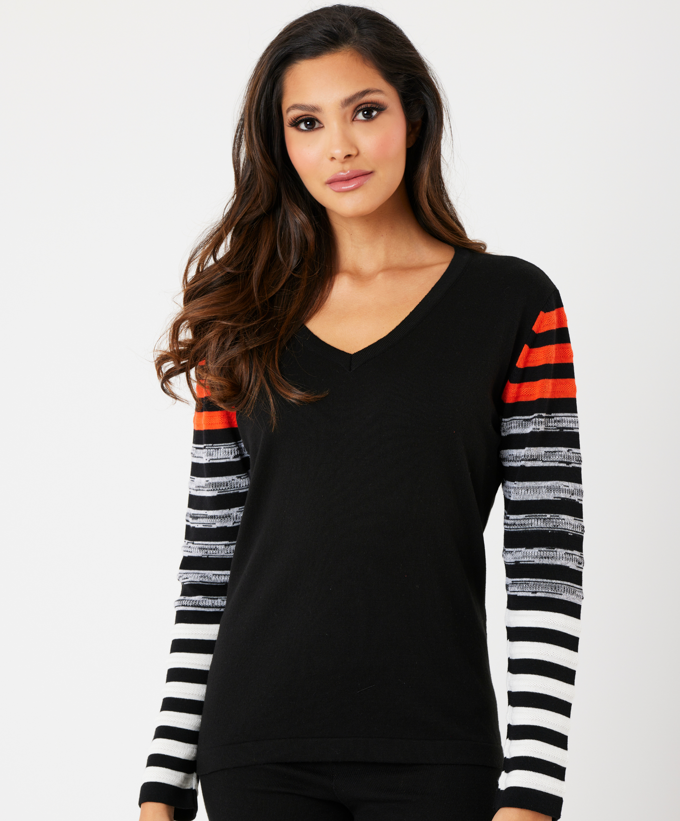 Stripe V-Neck Top