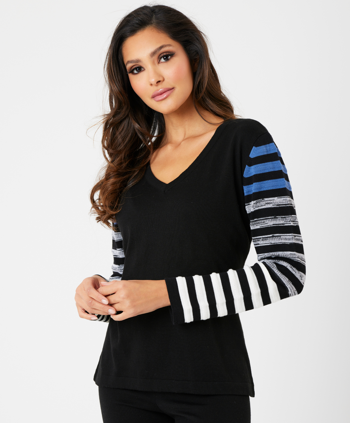 Stripe V-Neck Top