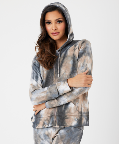 Marble Wash Zip Hoodie