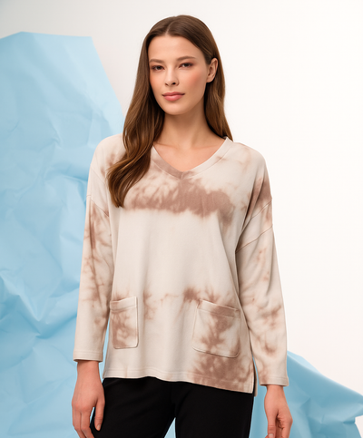 Tie Dye V-Neck with Pockets