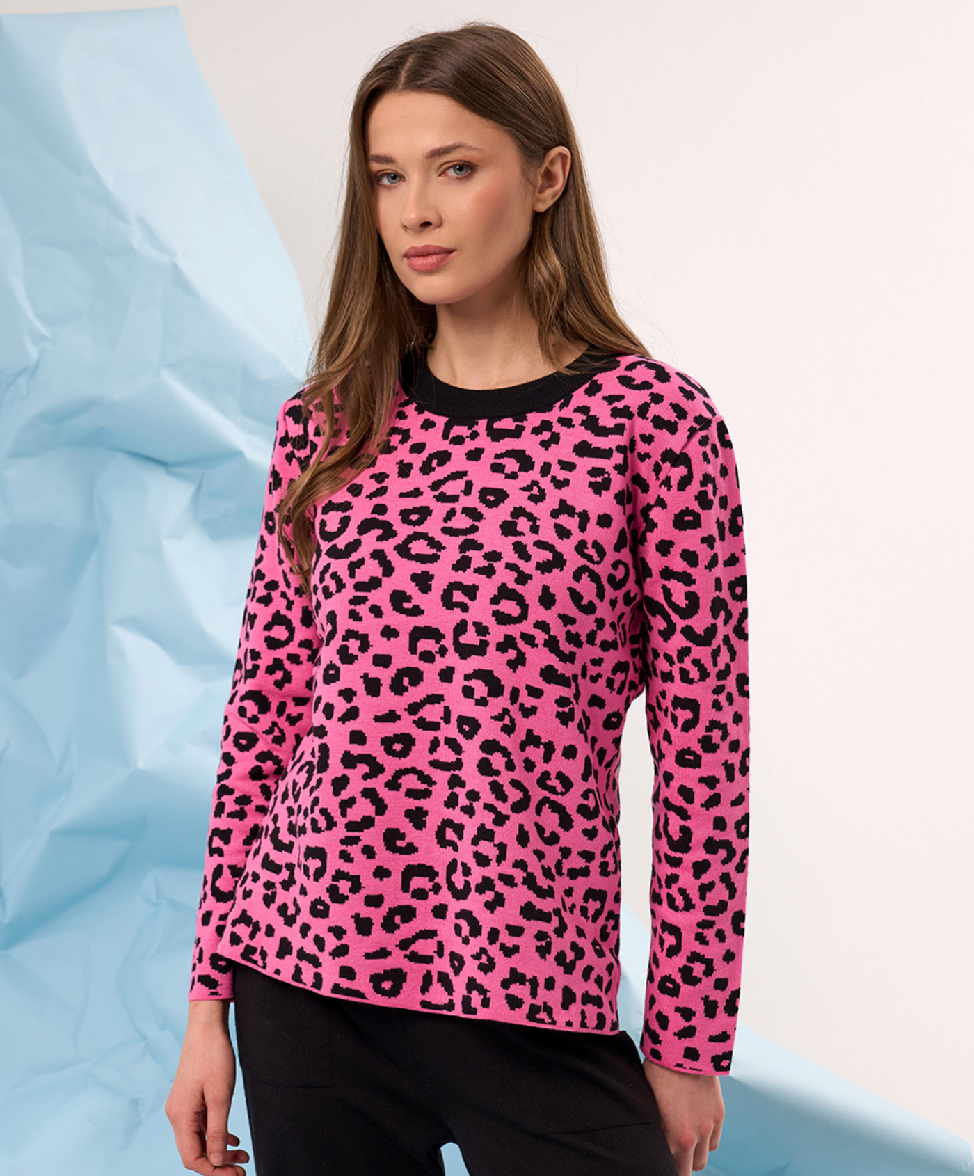 Leopard Print Scoop Neck