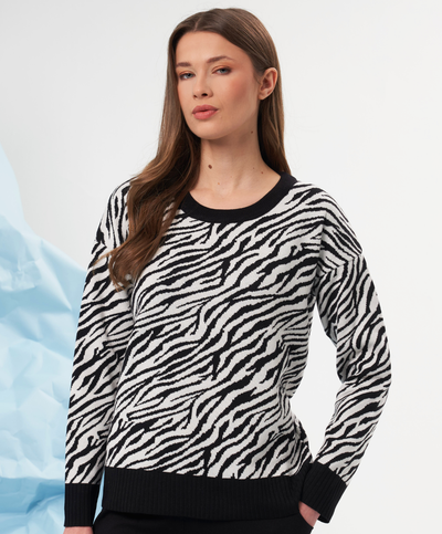 Zebra Print Scoop Neck