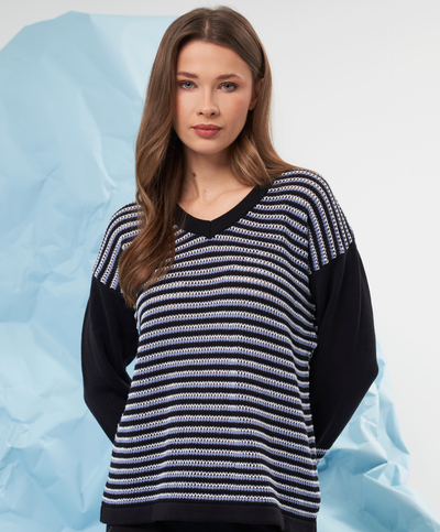 Stripe V-Neck Top