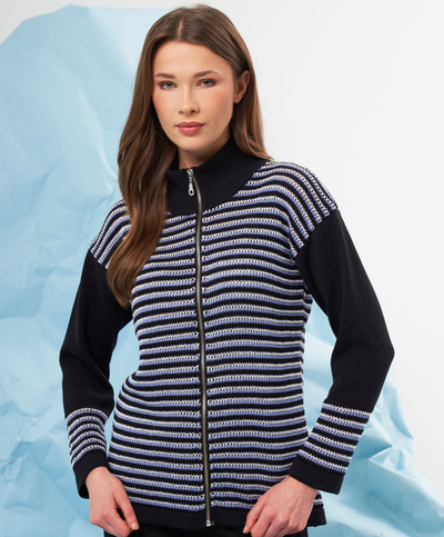 Stripe Zip Up Jacket