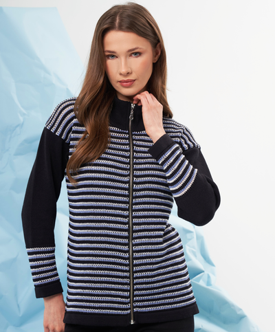 Stripe Zip Up Jacket