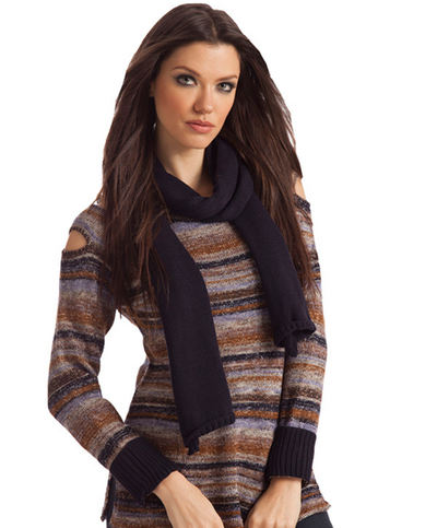 Bethany Striped Sweater W/ Scarf