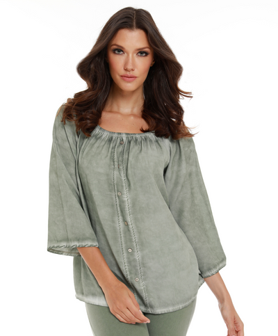 Luciana Button Off The Shoulder Top