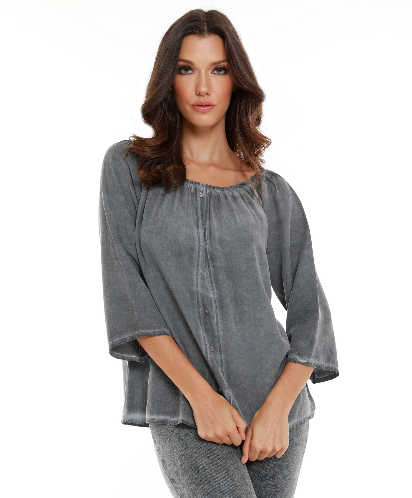 Luciana Button Off The Shoulder Top