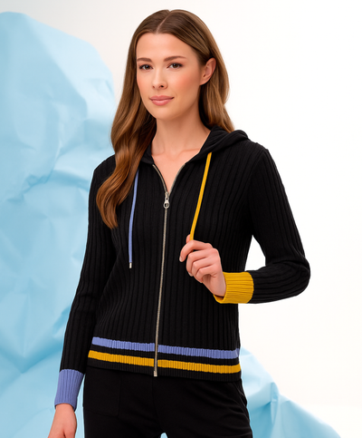 Braided Zip Up Hoodie