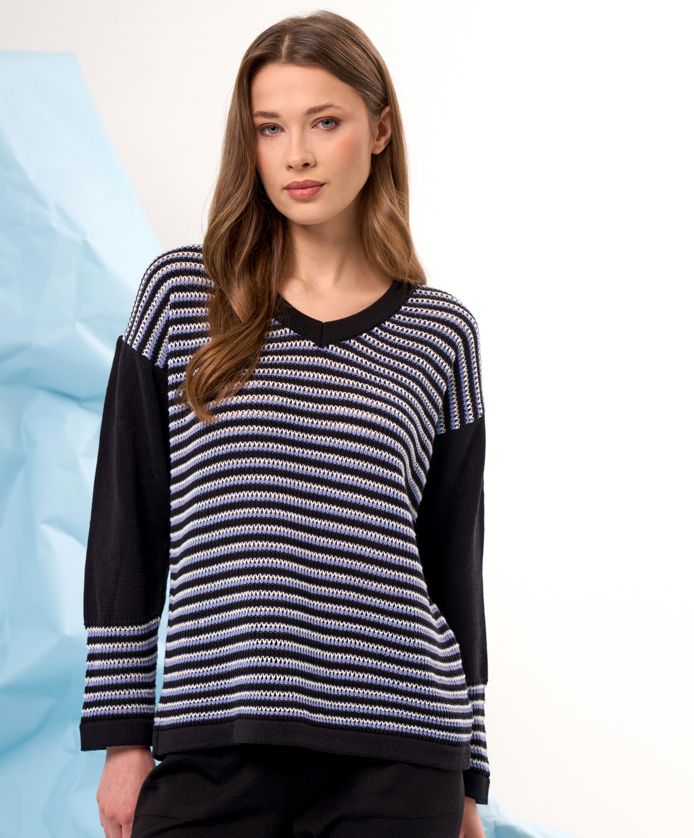 Stripe V-Neck Top